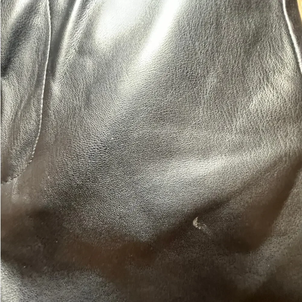 Zara High Waist Faux Leather Bootcut Pants Black Spring Style Size‎ Small